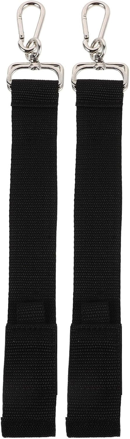 2pcs Heavy-Duty Walking Aid Accessories with Thickened Metal Arm and Antislip Silicone Pad, Black Nylon Clips for Wheelchairs and Shopping Carts, Space-Saving Design for Elderly