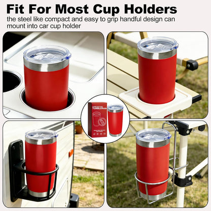 1 Pack 20oz Stainless Steel Tumbler with Lids, Durable Powder Coated Insulated Cup for Hot & Cold Drinks, Home Office Outdoor Gift Use (Black)