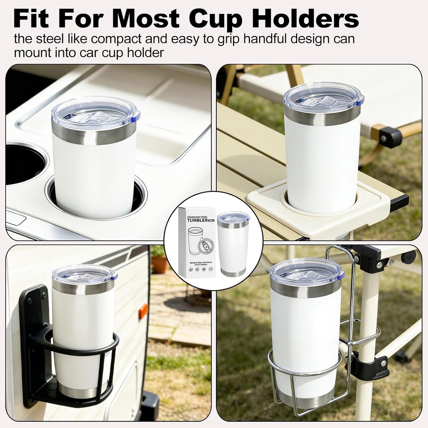 1 Pack 20oz Stainless Steel Tumbler with Lids, Durable Powder Coated Insulated Cup for Hot & Cold Drinks, Home Office Outdoor Gift Use (Black)