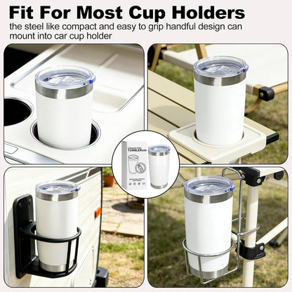 1 Pack 20oz Stainless Steel Tumbler with Lids, Durable Powder Coated Insulated Cup for Hot & Cold Drinks, Home Office Outdoor Gift Use (Black)
