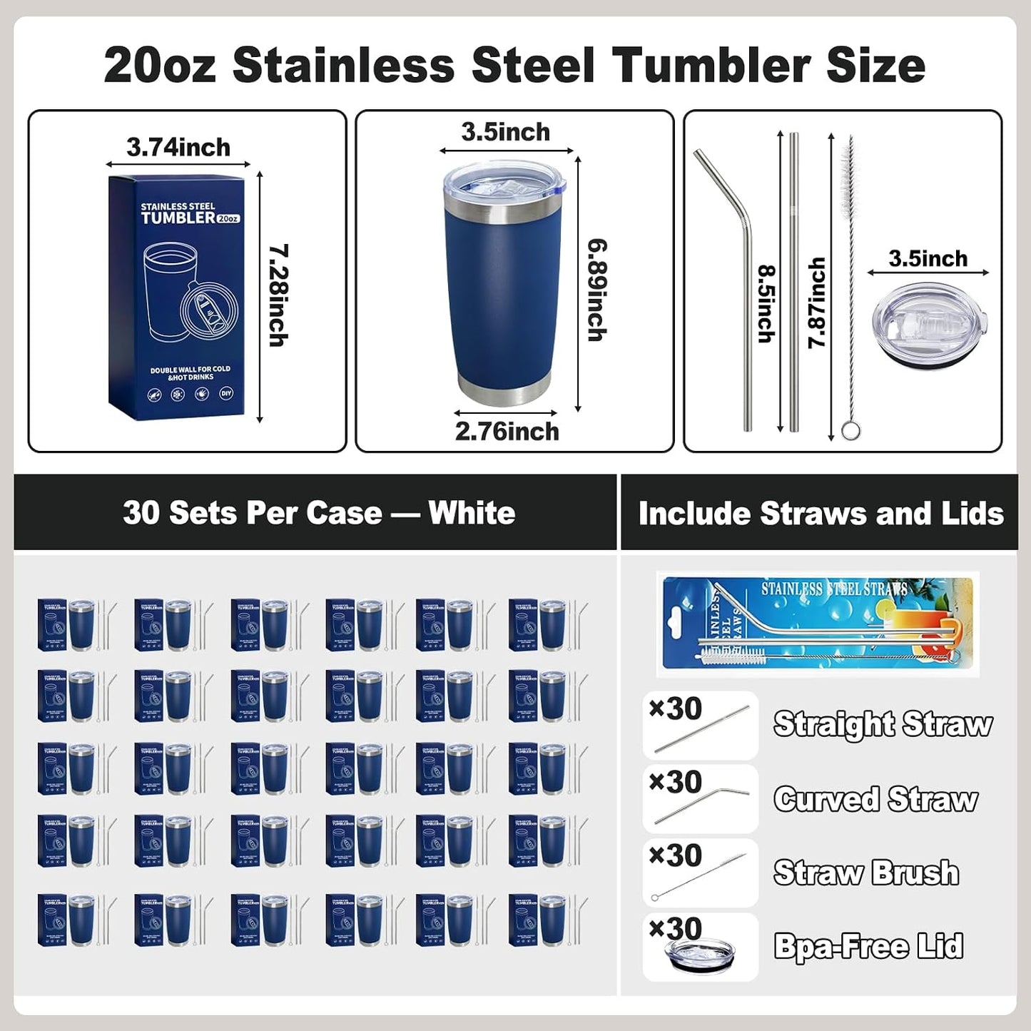 1 Pack 20oz Stainless Steel Tumbler with Lids, Durable Powder Coated Insulated Cup for Hot & Cold Drinks, Home Office Outdoor Gift Use (Black)