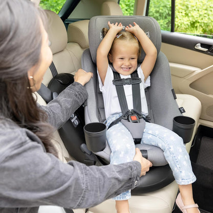 Chili Spin 360 2-in-1 Rotating Convertible Car Seat with a 360 Spin and Easy Installation - Lower Anchor Attachment or Vehicle Belt Installation (Thunder)