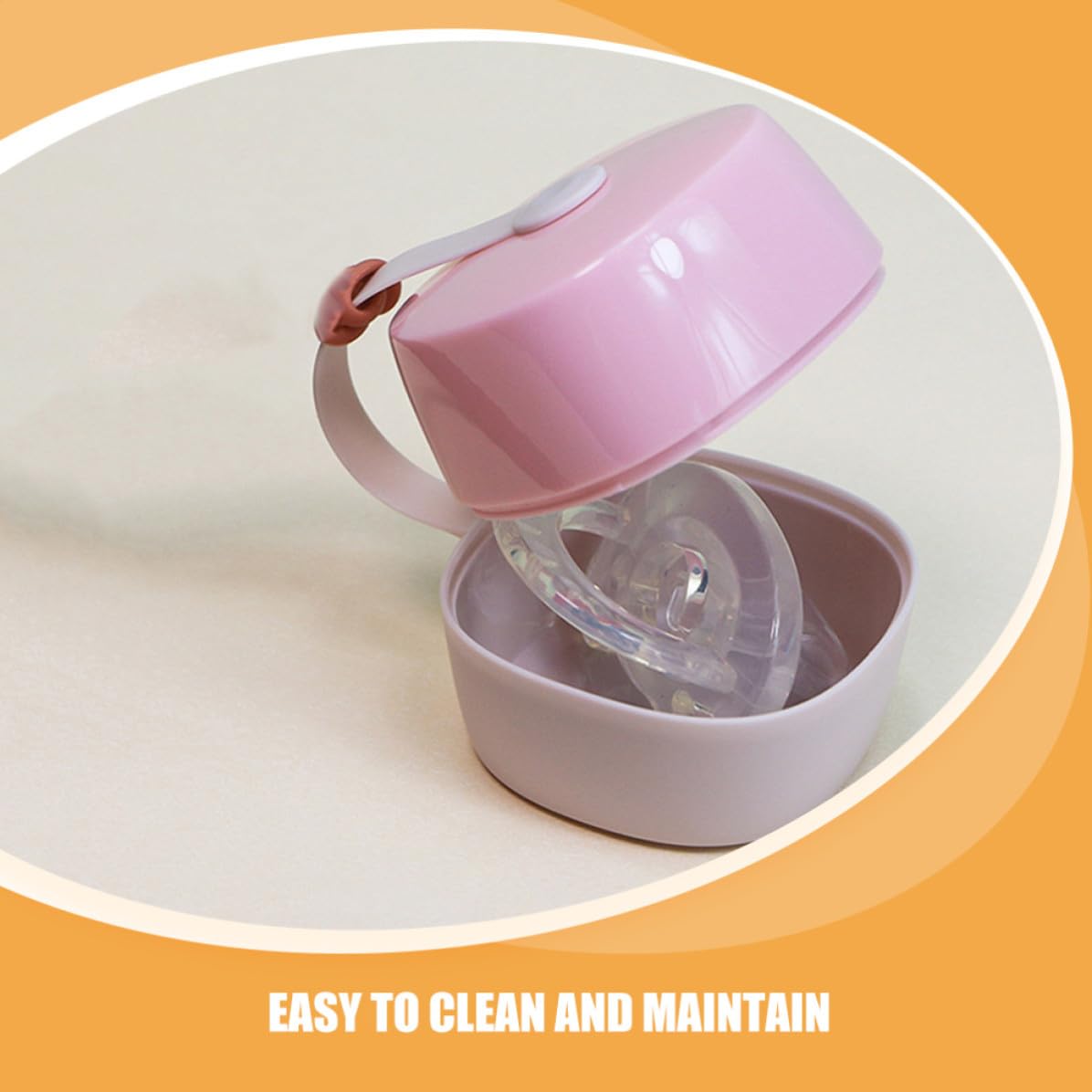 4pcs Portable Pacifier Storage Box for Travel, Cute Pp Holder
