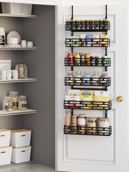 6-Tier Over Door Pantry Rack, Heavy Duty Storage Shelf for Laundry