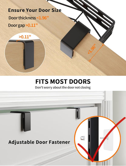 6-Tier Over Door Pantry Rack, Heavy Duty Storage Shelf for Laundry