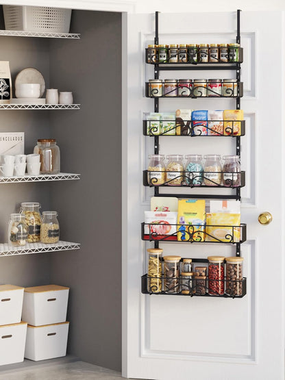 6-Tier Over Door Pantry Rack, Heavy Duty Storage Shelf for Laundry