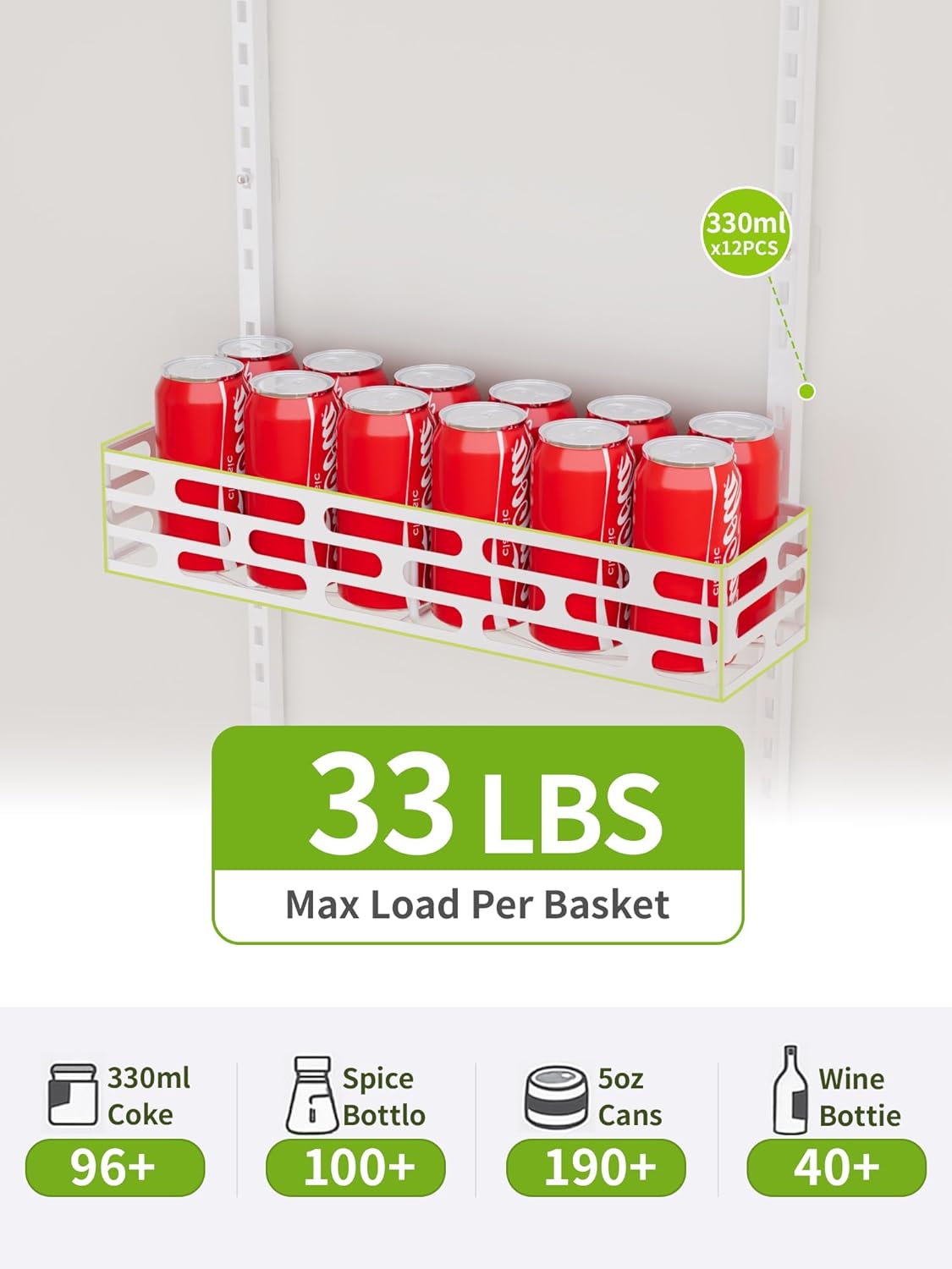 6-Tier Over Door Pantry Rack, Heavy Duty Storage Shelf for Laundry