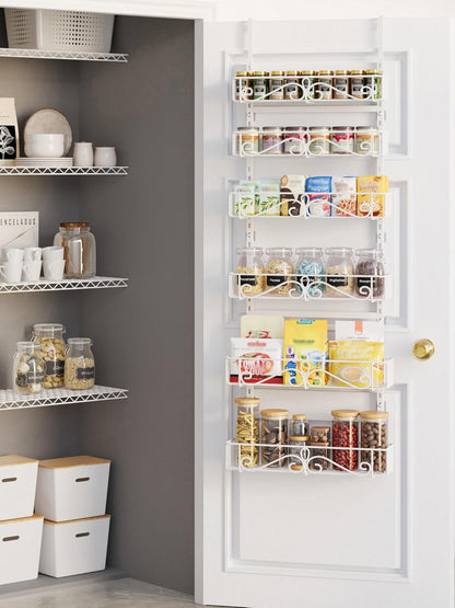 6-Tier Over Door Pantry Rack, Heavy Duty Storage Shelf for Laundry