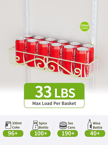 6-Tier Over Door Pantry Rack, Heavy Duty Storage Shelf for Laundry