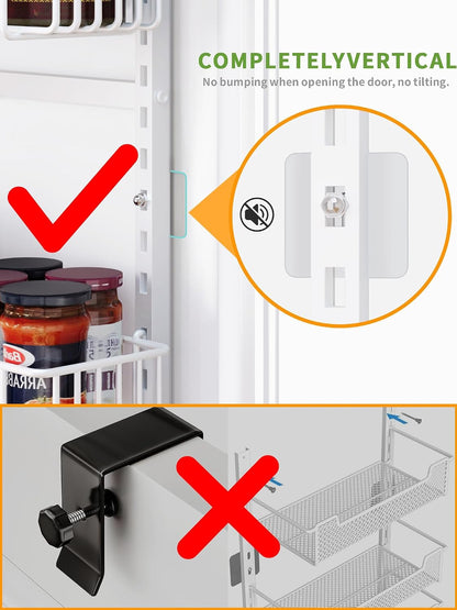 6-Tier Over Door Pantry Rack, Heavy Duty Storage Shelf for Laundry