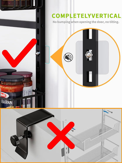 6-Tier Over Door Pantry Rack, Heavy Duty Storage Shelf for Laundry