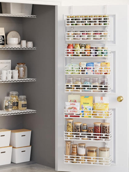 6-Tier Over Door Pantry Rack, Heavy Duty Storage Shelf for Laundry