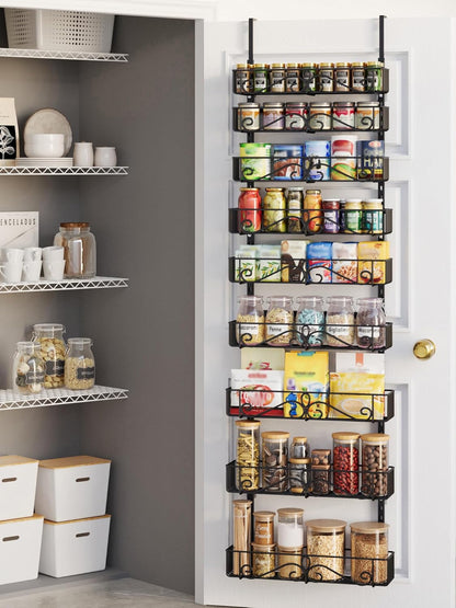 6-Tier Over Door Pantry Rack, Heavy Duty Storage Shelf for Laundry