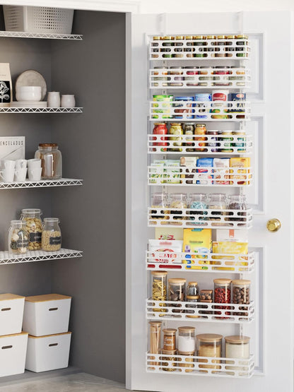 6-Tier Over Door Pantry Rack, Heavy Duty Storage Shelf for Laundry