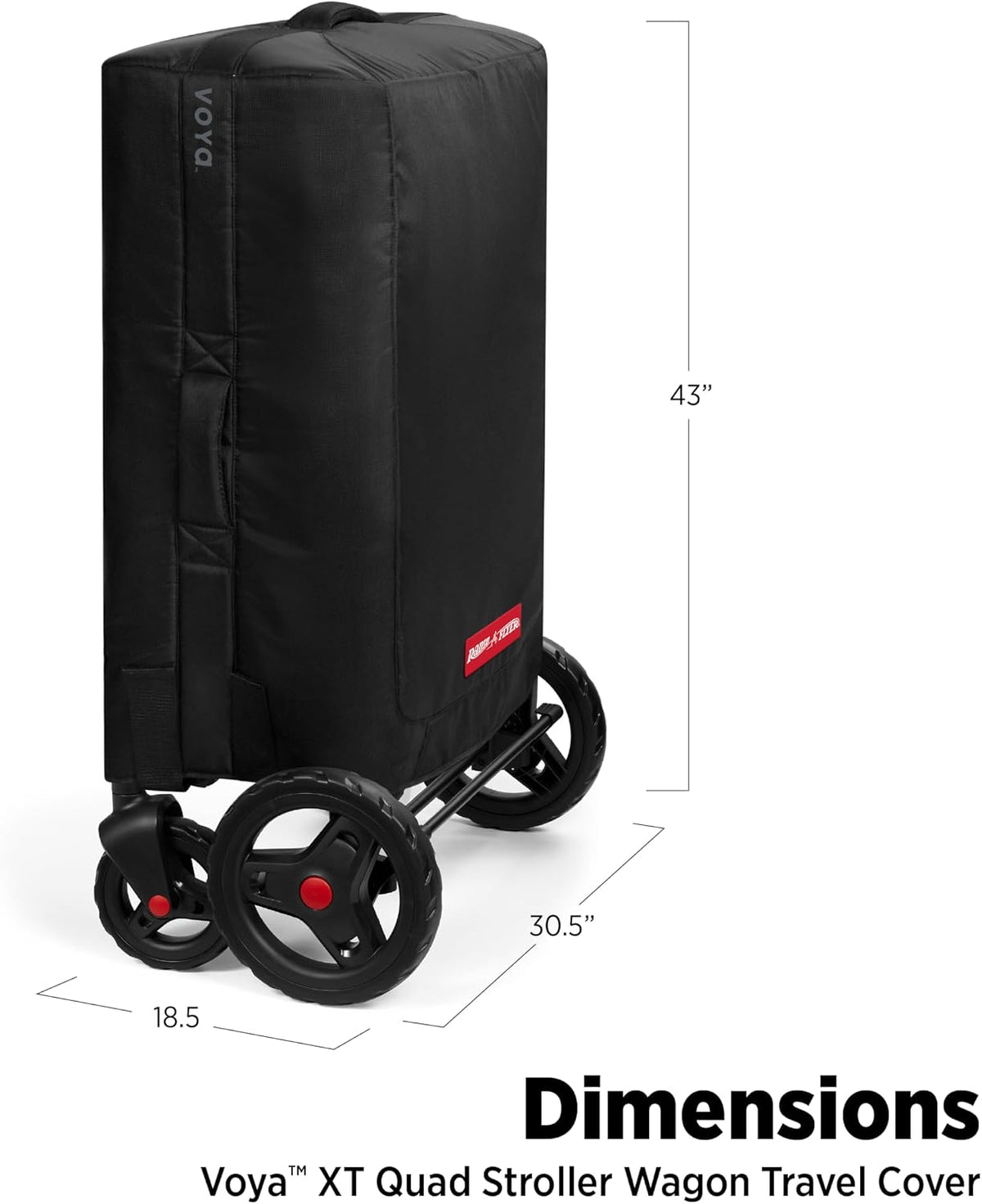 Voya Quad Travel Cover, Black, For 4-Seat Wagon with High Sides