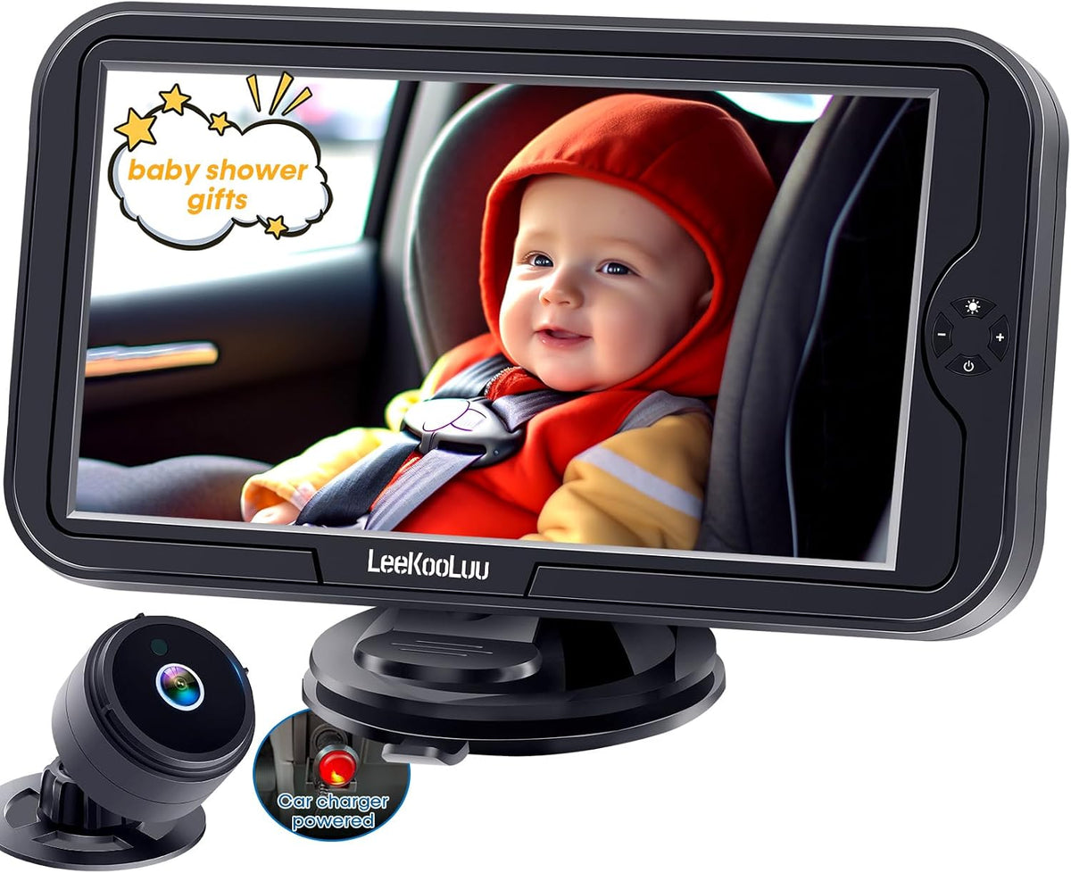 Baby Car Camera for Backseat 1080P - Plug and Play HD Crystal Night Vision