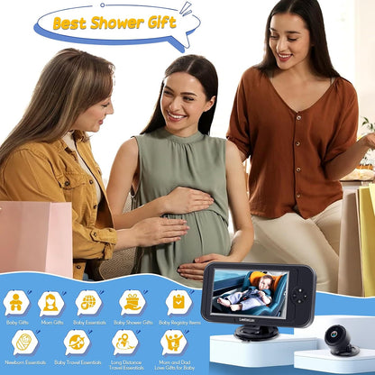 Baby Car Camera for Backseat 1080P - Plug and Play HD Crystal Night Vision