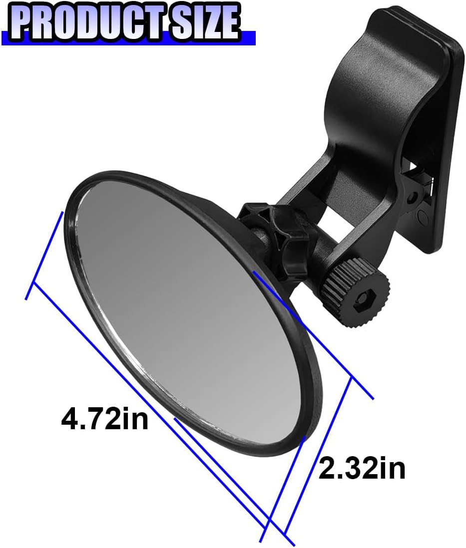 Car Mirror for Baby, Clip-on Wide Angle Rear View Convex Mirrors, Car Seat Mirror for Baby Rear Facing, 360° Adjustable Car Seat Mirrors for Viewing Infant Toddler Child (Sucker)