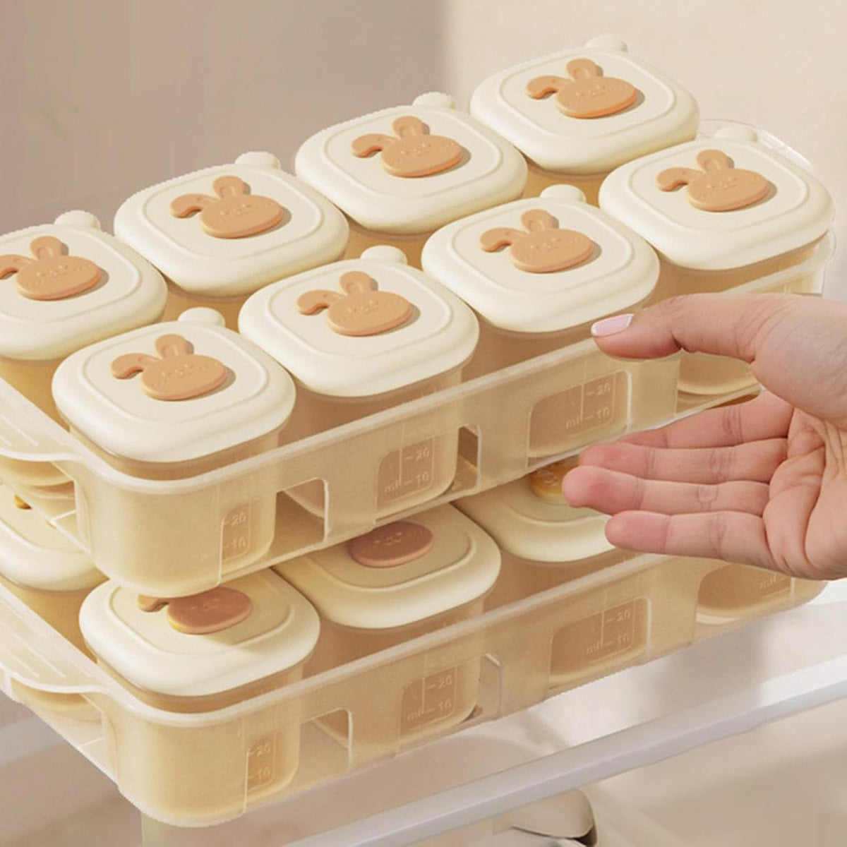 Food Freezer Tray with Lid Child Meat Puree Container