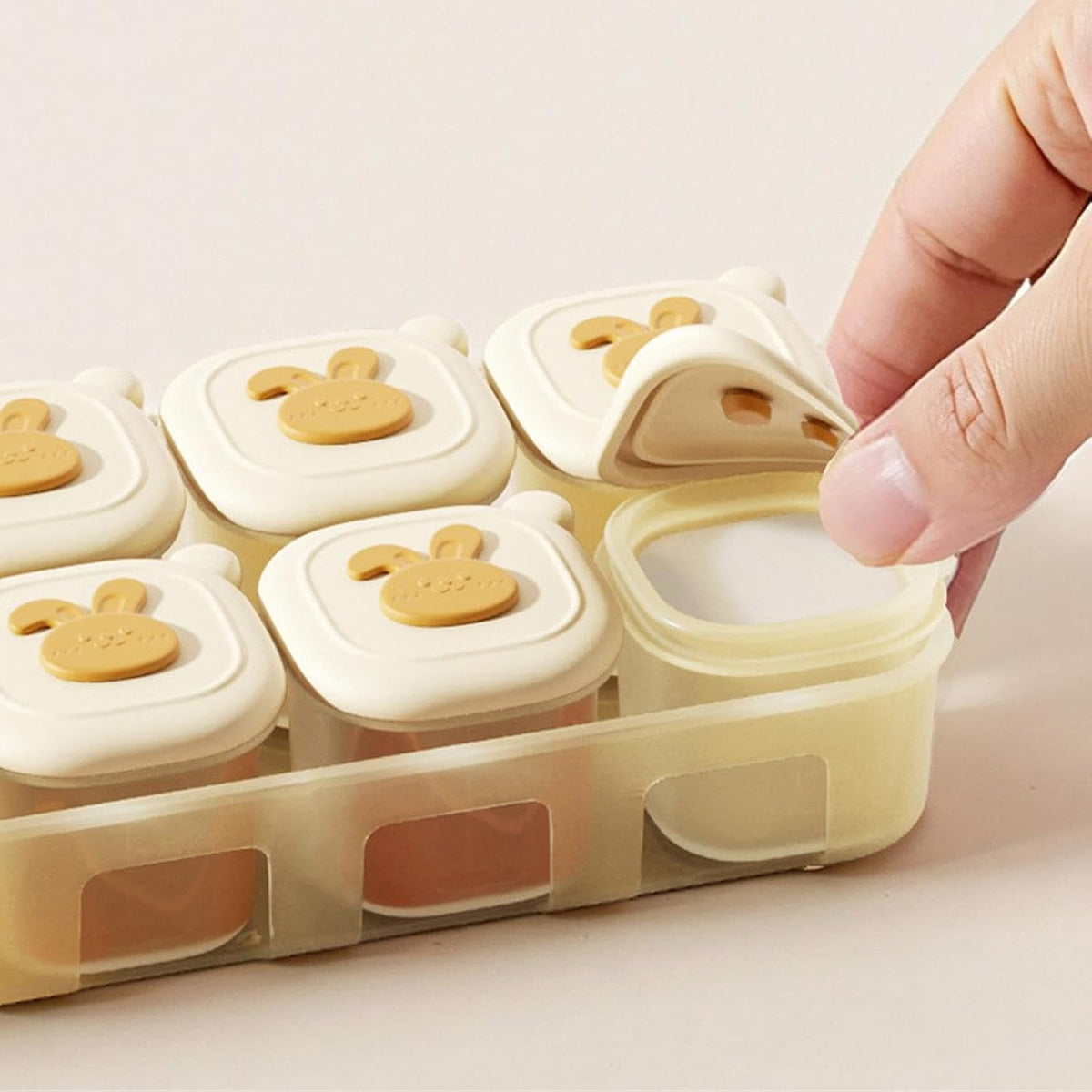 Food Freezer Tray with Lid Child Meat Puree Container