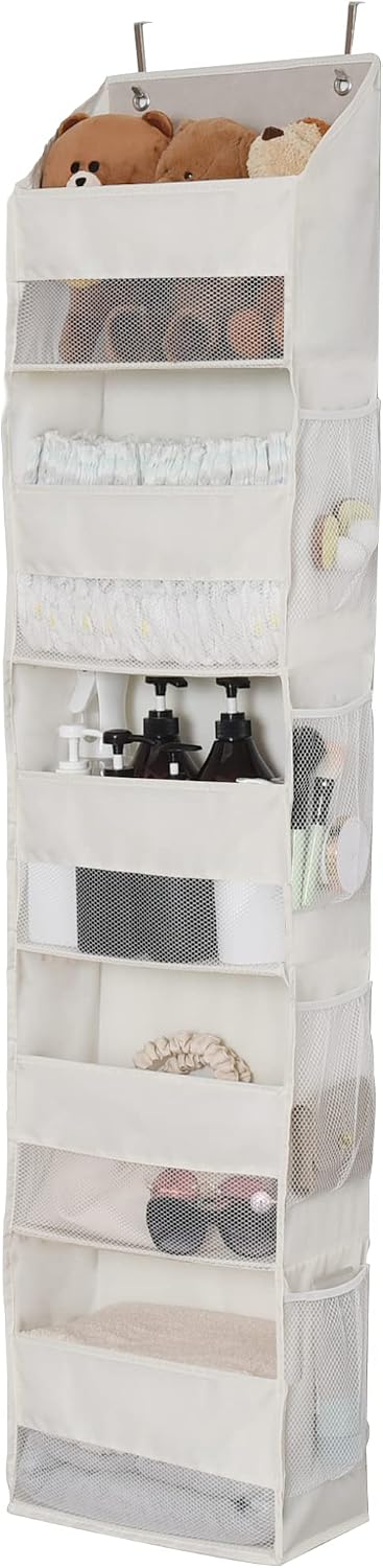 Bundle of 1-Pack Behind Door Storage & 1-Pack Hanging Storgae Organizer for Closet
