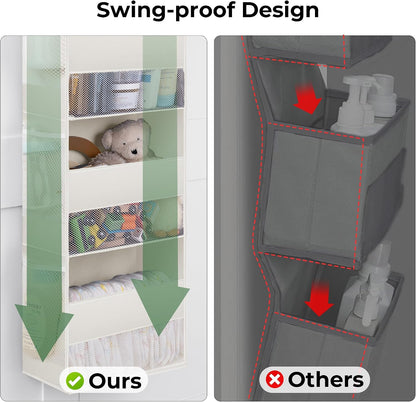 Bundle of 1-Pack Behind Door Storage & 1-Pack Hanging Storgae Organizer for Closet