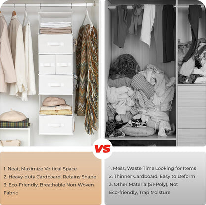 Bundle of 1-Pack Behind Door Storage & 1-Pack Hanging Storgae Organizer for Closet