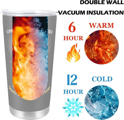 250 Years America Anniversary Tumbler, 20oz USA 250th Birthday Stainless Steel Insulated Tumbler, One Nation Under God Office Decor Desk Accessories Gifts for Coworkers