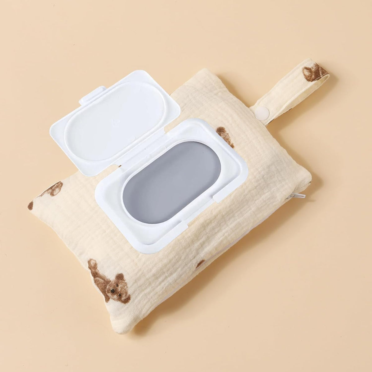 Baby Wipe Holder Portable Wipe Dispenser Strollers Storage Bag Container Double Layer Travel Carry Case for Diapers