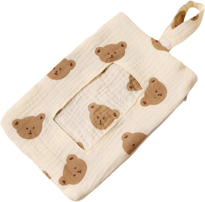 Baby Wipe Holder Portable Wipe Dispenser Strollers Storage Bag Container Double Layer Travel Carry Case for Diapers