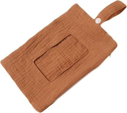 Baby Wipe Holder Portable Wipe Dispenser Strollers Storage Bag Container Double Layer Travel Carry Case for Diapers