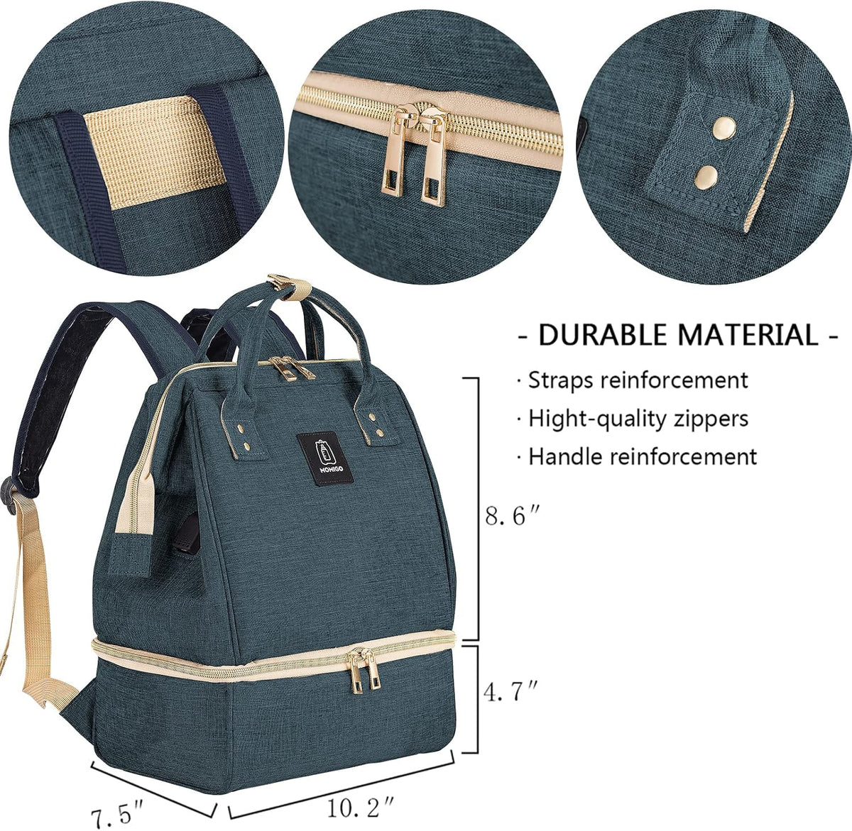 DiaperBreast Pump Backpack - Cooler and Moistureproof Bag Double Layer for Mother Outdoor Working Backpack with USB Charging Port, Large (Pink)