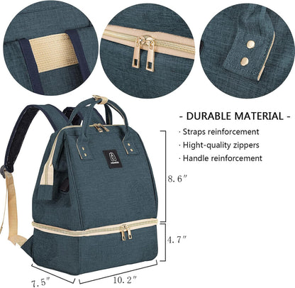 DiaperBreast Pump Backpack - Cooler and Moistureproof Bag Double Layer for Mother Outdoor Working Backpack with USB Charging Port, Large (Pink)