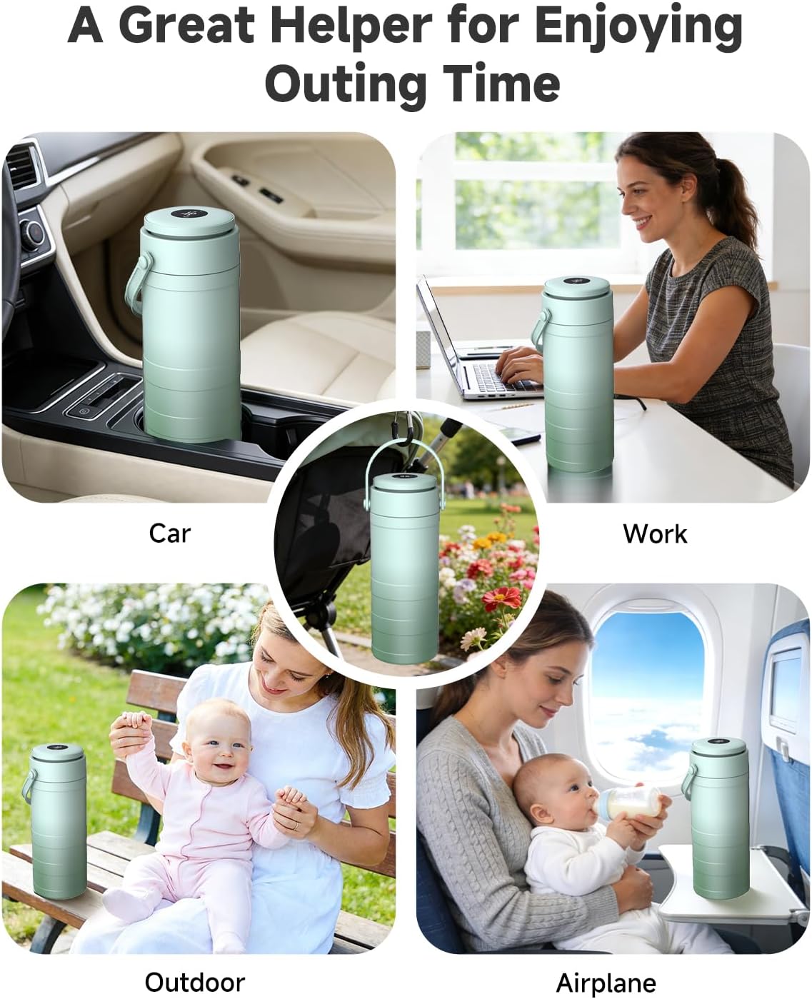 Portable Breast Milk Cooler with Temp Display, 20oz Breast Milk Cooler Travel Bag, 360° All-Round Breastfeeding Essentials Keeps Milk Fresh for 24 Hours, for Mom and Dad