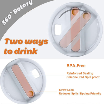 20 oz Tumbler Lids for Yeti, 3 Pack 20oz Magnetic Tumbler Lids, Spill Proof Replacement Slider Cup Lid for YETI 20oz Tumbler, 10oz & 24oz Mug and 10oz Lowball, BPA Free
