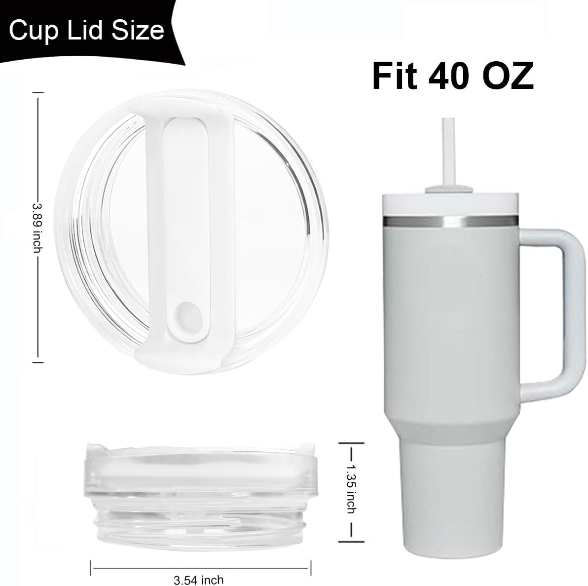 20 oz Tumbler Lids for Yeti, 3 Pack 20oz Magnetic Tumbler Lids, Spill Proof Replacement Slider Cup Lid for YETI 20oz Tumbler, 10oz & 24oz Mug and 10oz Lowball, BPA Free