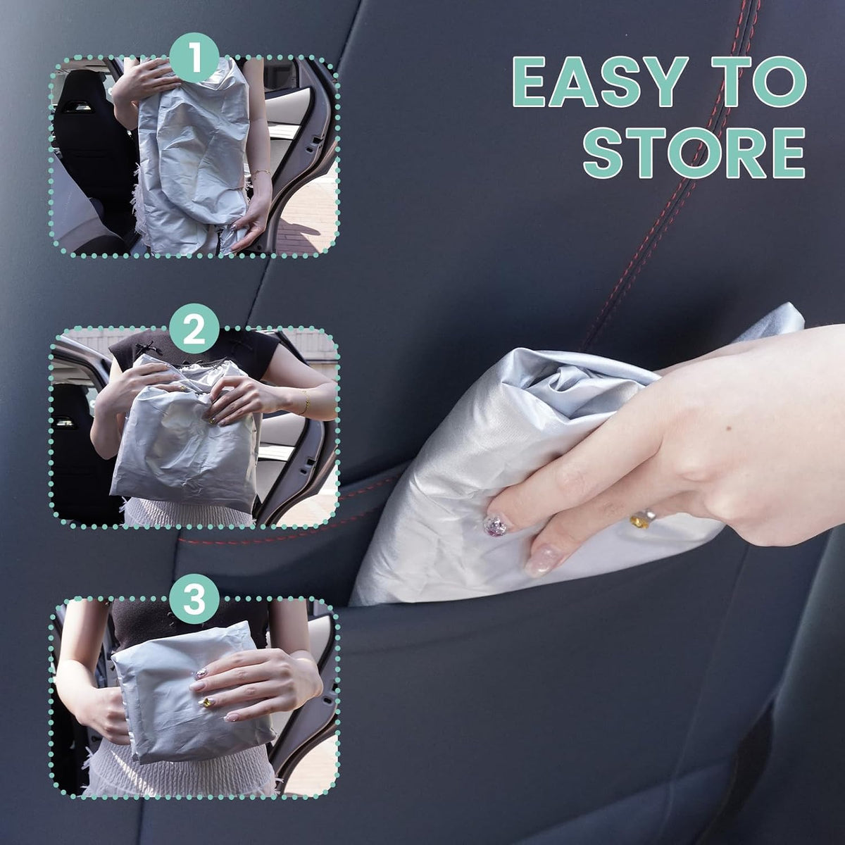 Baby Car Mirror Set, Rotating Shatterproof Mirror for Rear-Facing Babies