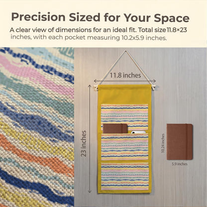 Canvas Wall Hanging Organizer with Pockets Fish Extender Hanging Pouch Dark Floral Door Closet Organizers Fabric Storage Pockets Wall Decoration
