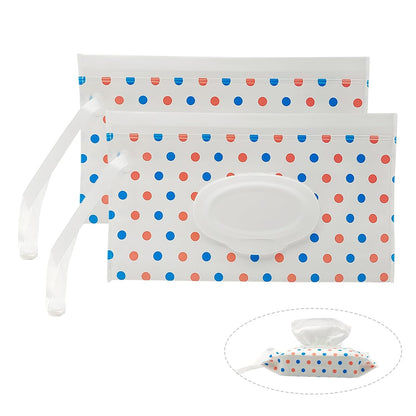 2 Pack Portable Baby Wipes Dispenser Holder Set, Leopard Print Refillable Baby Wipes Container, Wipe Holder, Reusable Travel Wet Wipe Pouch for Diaper Bag Lightweight Travel Wipes Dispenser Cases