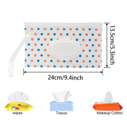 2 Pack Portable Baby Wipes Dispenser Holder Set, Leopard Print Refillable Baby Wipes Container, Wipe Holder, Reusable Travel Wet Wipe Pouch for Diaper Bag Lightweight Travel Wipes Dispenser Cases