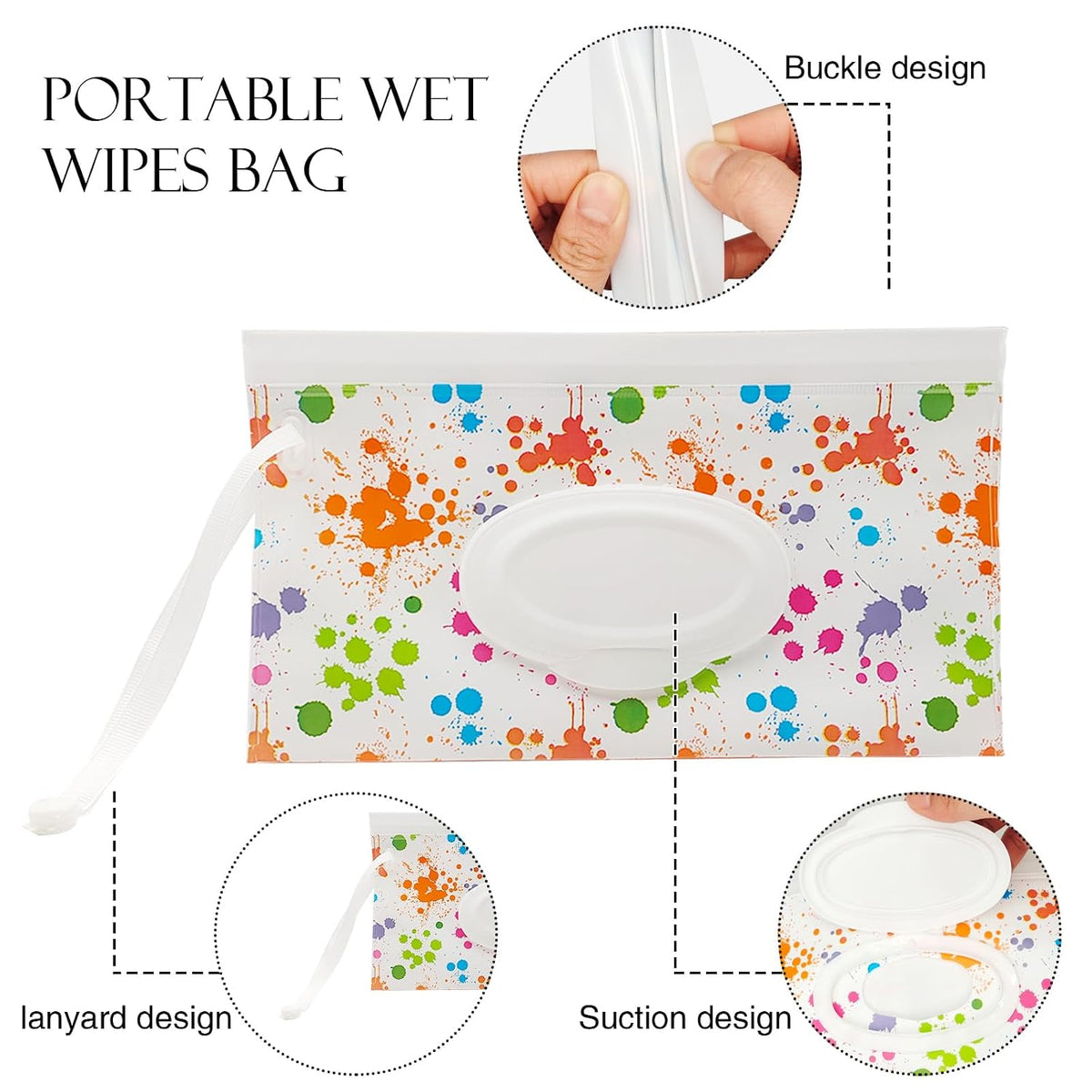 2 Pack Portable Baby Wipes Dispenser Holder Set, Leopard Print Refillable Baby Wipes Container, Wipe Holder, Reusable Travel Wet Wipe Pouch for Diaper Bag Lightweight Travel Wipes Dispenser Cases
