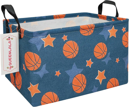 Rectangular Collapsible Laundry Basket with Side Handles, Toys