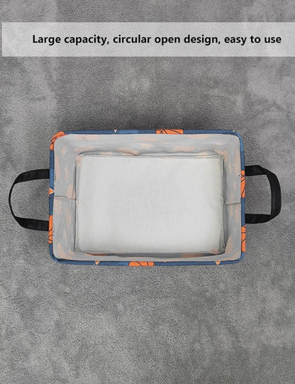 Rectangular Collapsible Laundry Basket with Side Handles, Toys