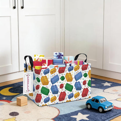 Rectangular Collapsible Laundry Basket with Side Handles, Toys