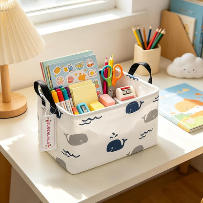 Rectangular Collapsible Laundry Basket with Side Handles, Toys