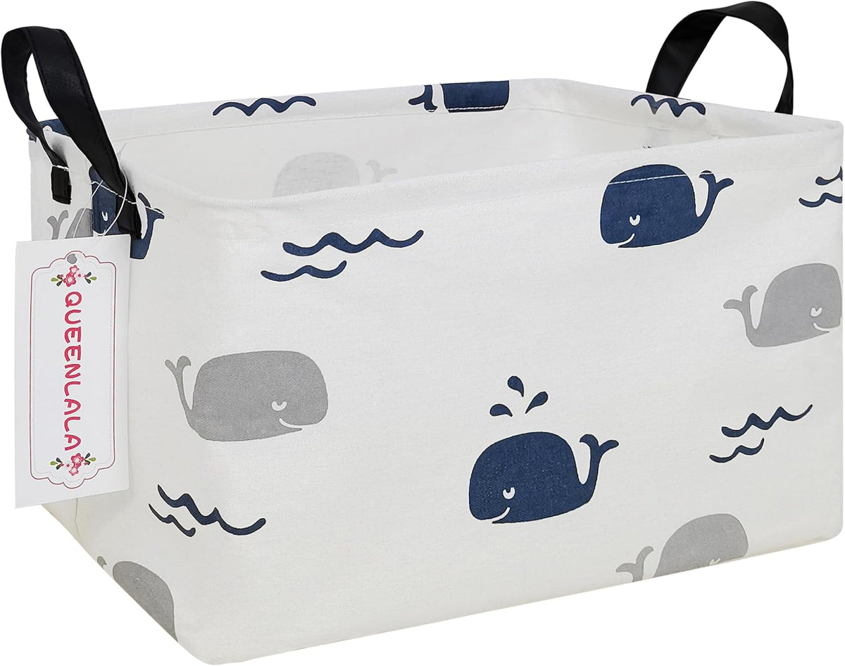 Rectangular Collapsible Laundry Basket with Side Handles, Toys