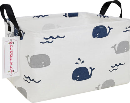 Rectangular Collapsible Laundry Basket with Side Handles, Toys
