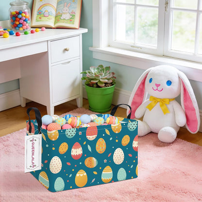 Rectangular Collapsible Laundry Basket with Side Handles, Toys