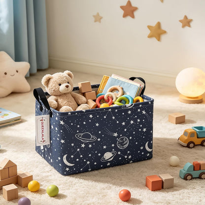 Rectangular Collapsible Laundry Basket with Side Handles, Toys
