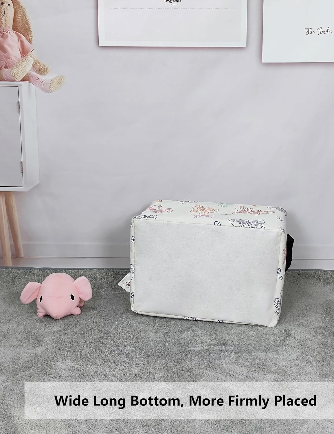 Rectangular Collapsible Laundry Basket with Side Handles, Toys